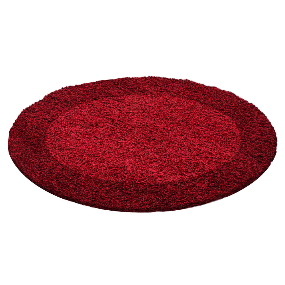 Tapis de salon shaggy bicolore  Rouge-160x160