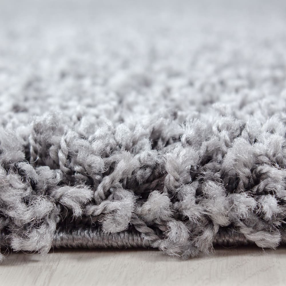 Tapis intérieur à poils longs gris clair-80x80 — vue 3