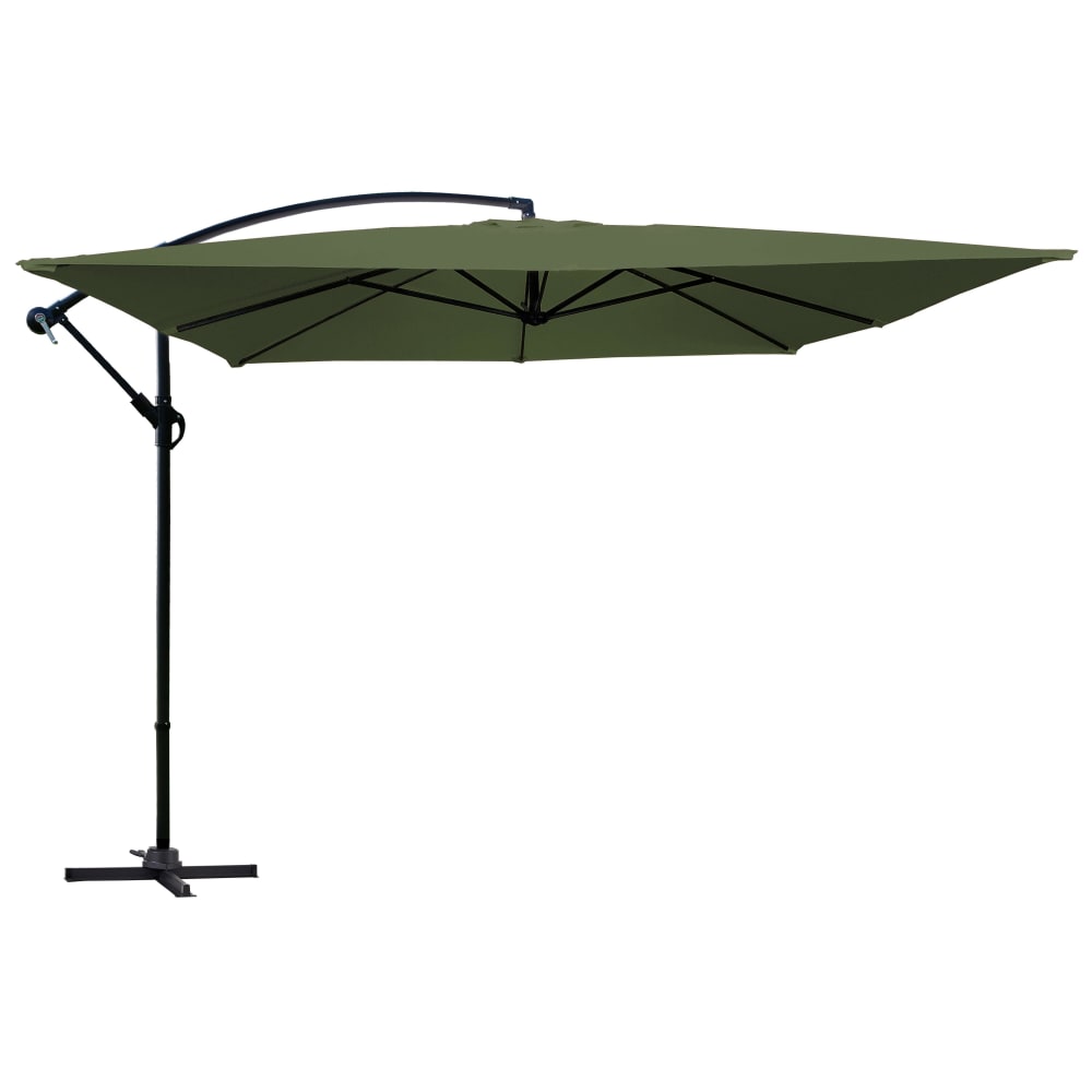 Parasol déporté 3 x 3 m vert cactus