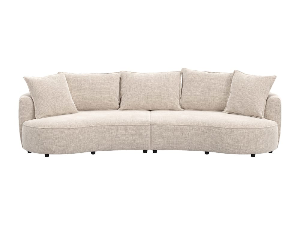 Canapé fixe  4 places beige