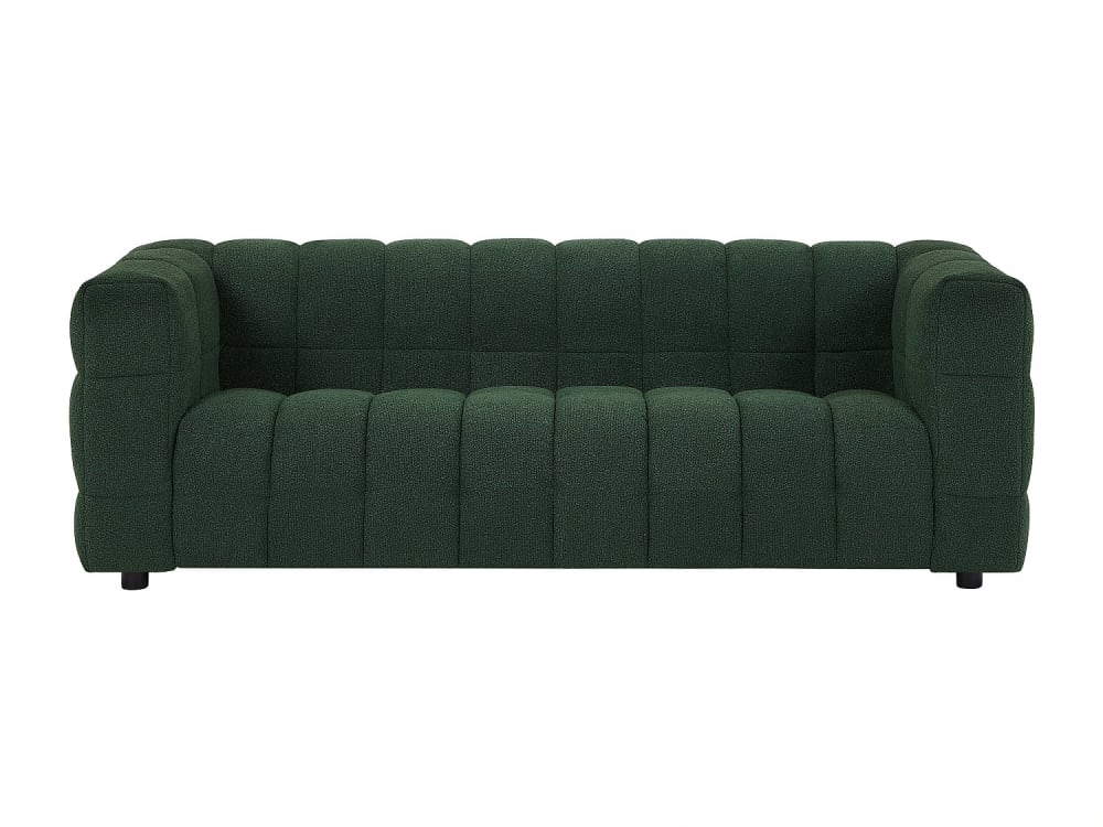 Canapé fixe polyester 3 places vert}