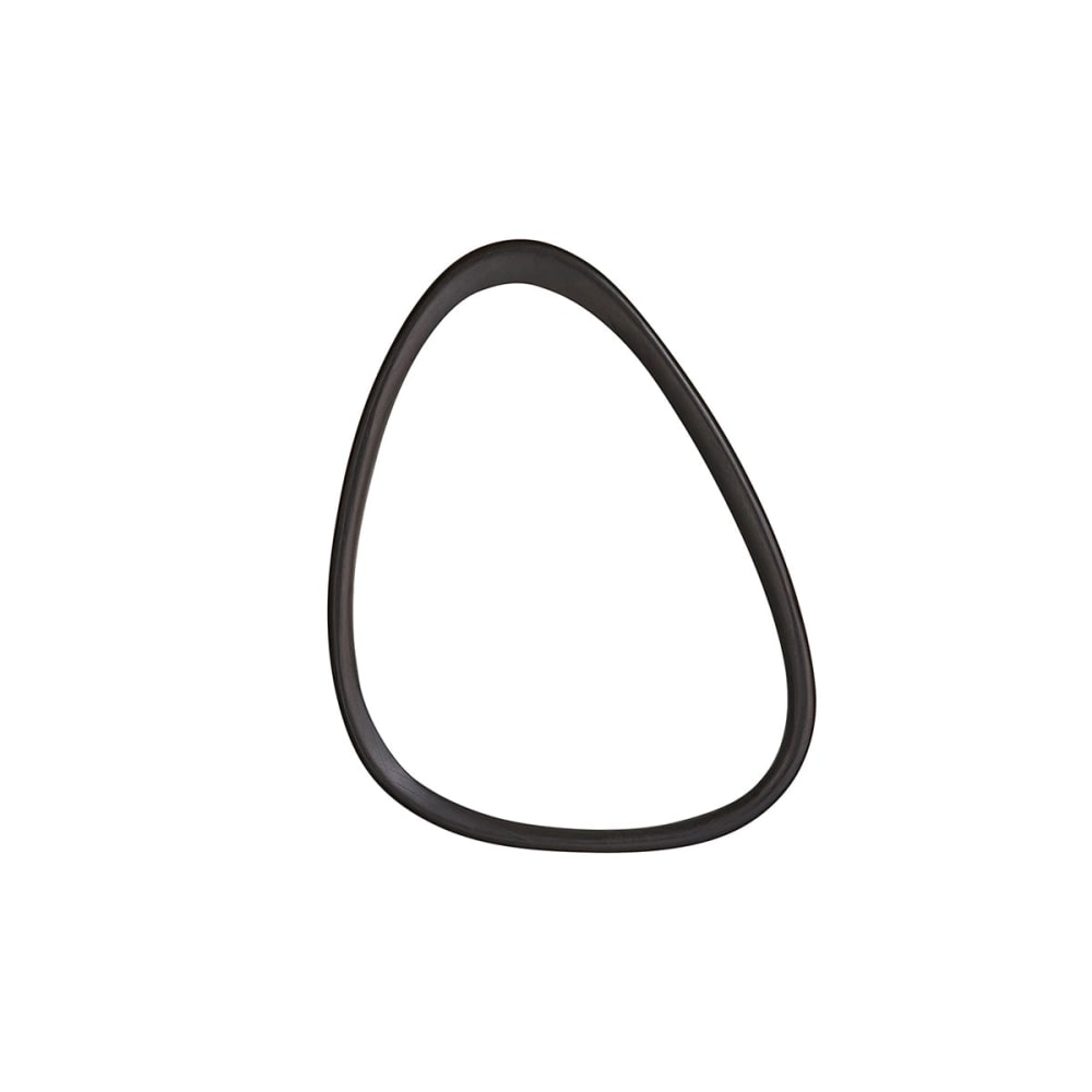 Miroir organique en bois de mindi noir 75x60 cm