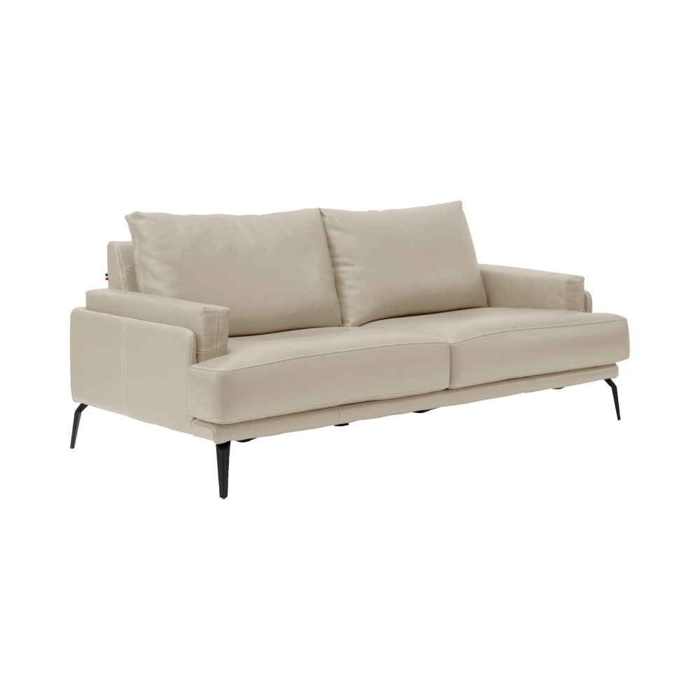 Canapé cuir 3 places sable