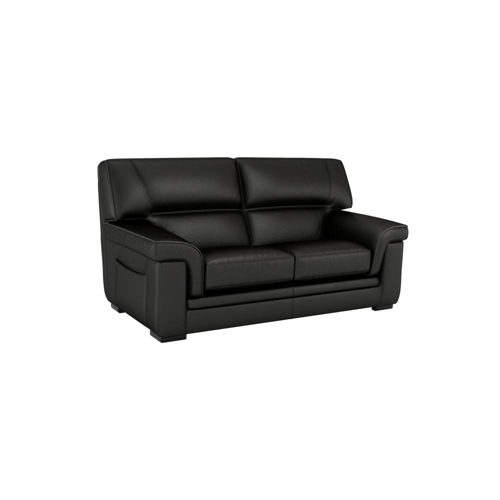 Canapé cuir 2 places noir