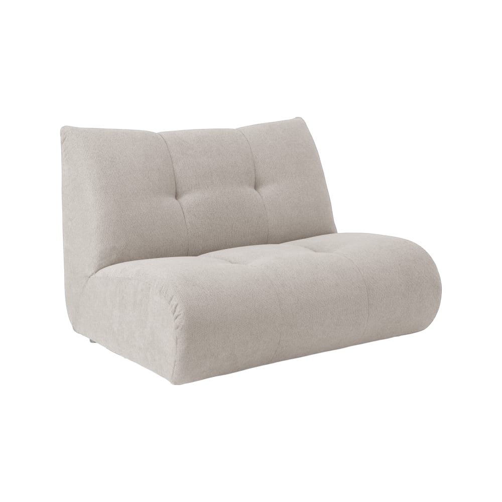 Grande chauffeuse en tissu 1,5 place naturel — Beyit
