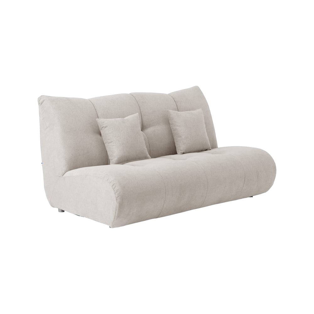 Grande chauffeuse en tissu 2,5 places naturel
