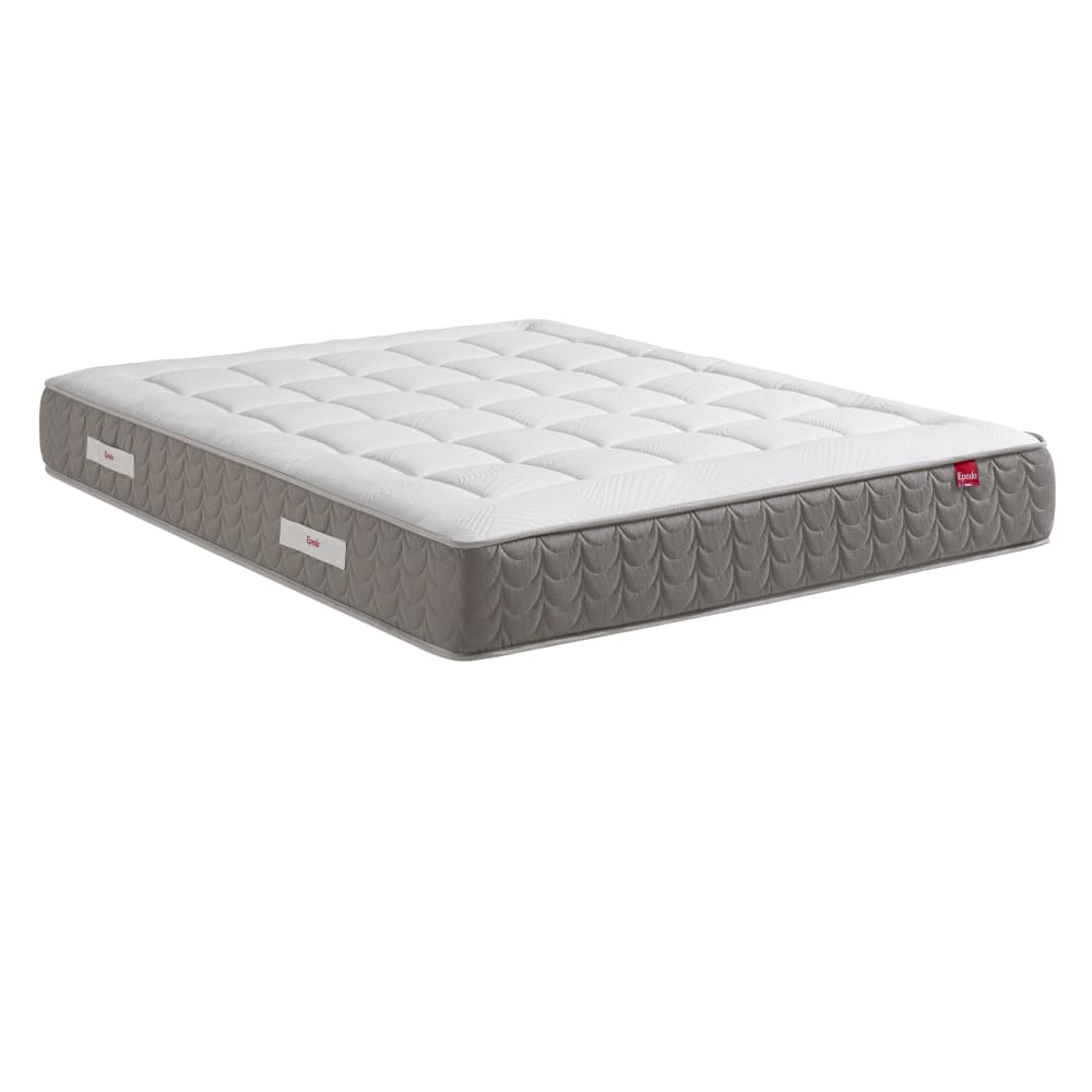 Matelas ressorts ensachés 27 cm gris et blanc 140 x 190 cm