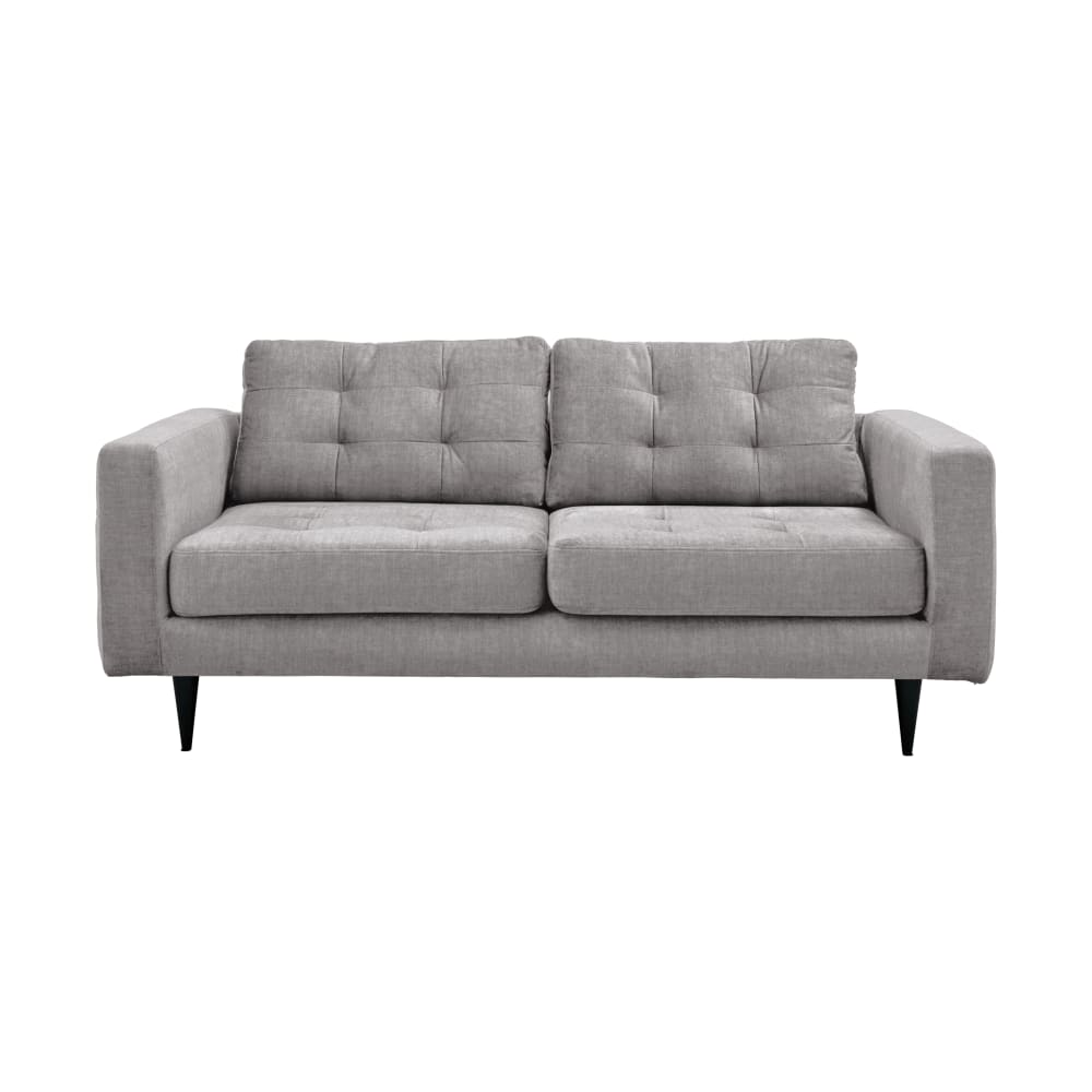 Canapé capitonné velours 3 places gris