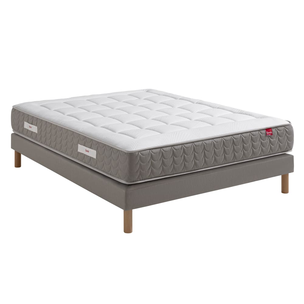 Ensemble matelas ressorts et latex et sommier tapissier 140 x 190 cm