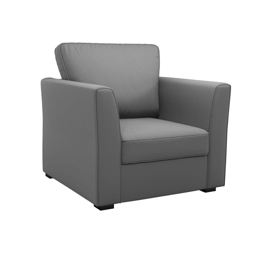 Fauteuil déhoussable tissu coton h85 gris Fauteuil déhoussable tissu coton h85 gris