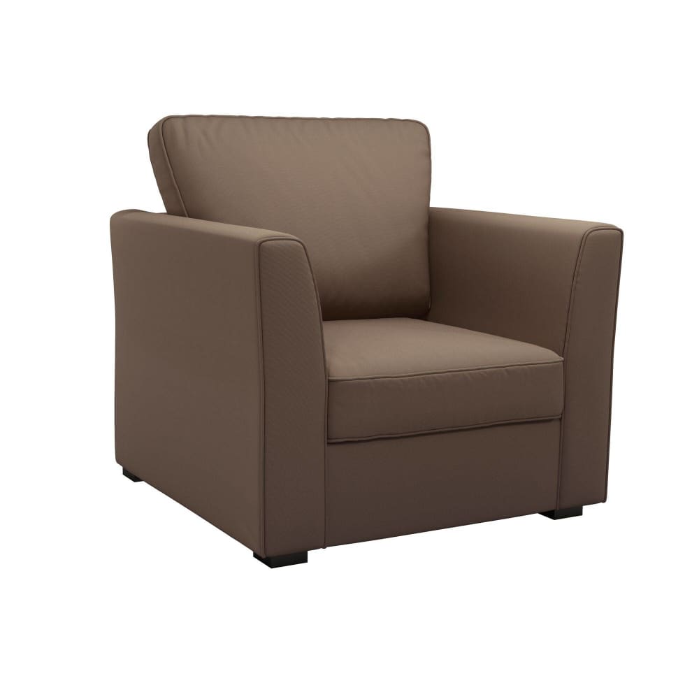 Fauteuil déhoussable tissu coton h85 taupe Fauteuil déhoussable tissu coton h85 taupe