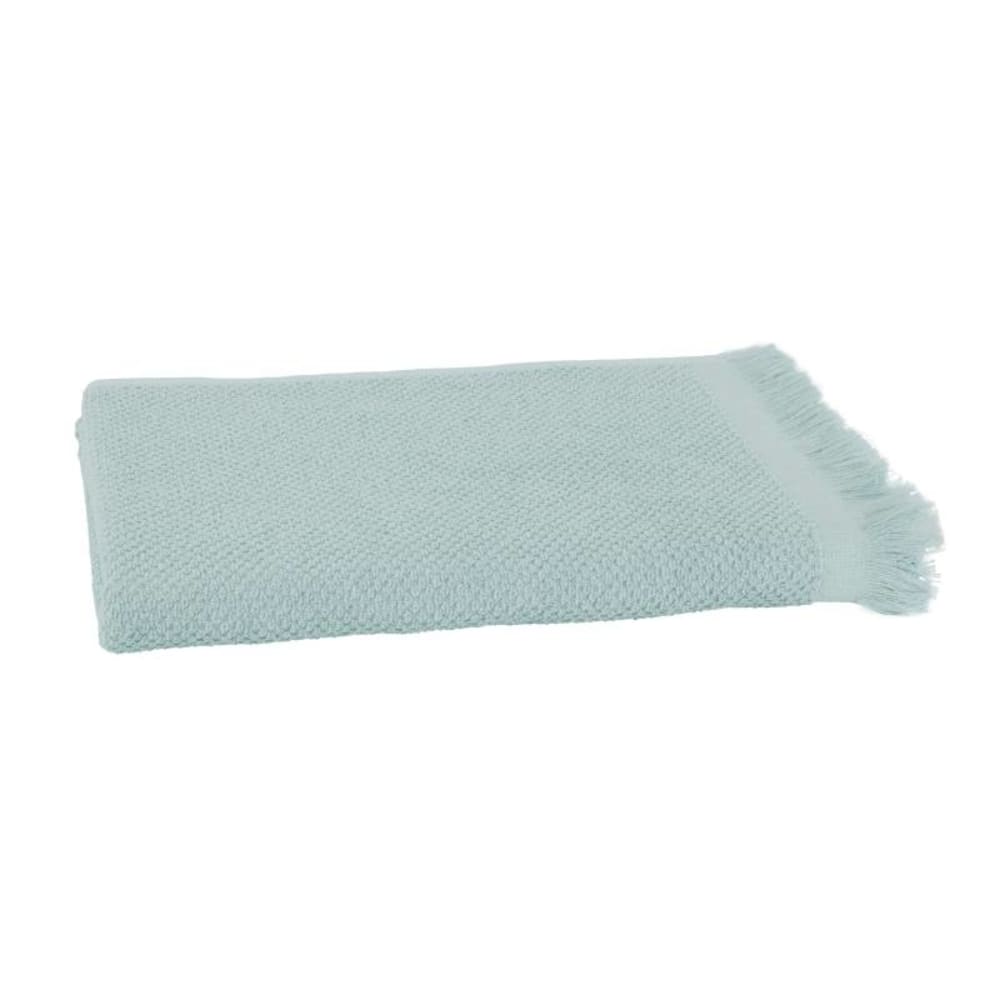 Serviette de toilette 70% coton 30% lin bleu ciel 70 x 140 cm