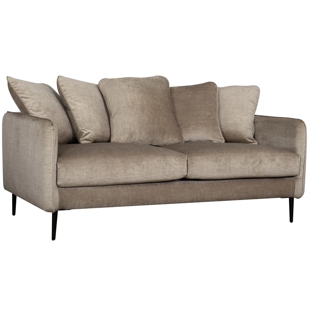 Canapé velours 3 places beige