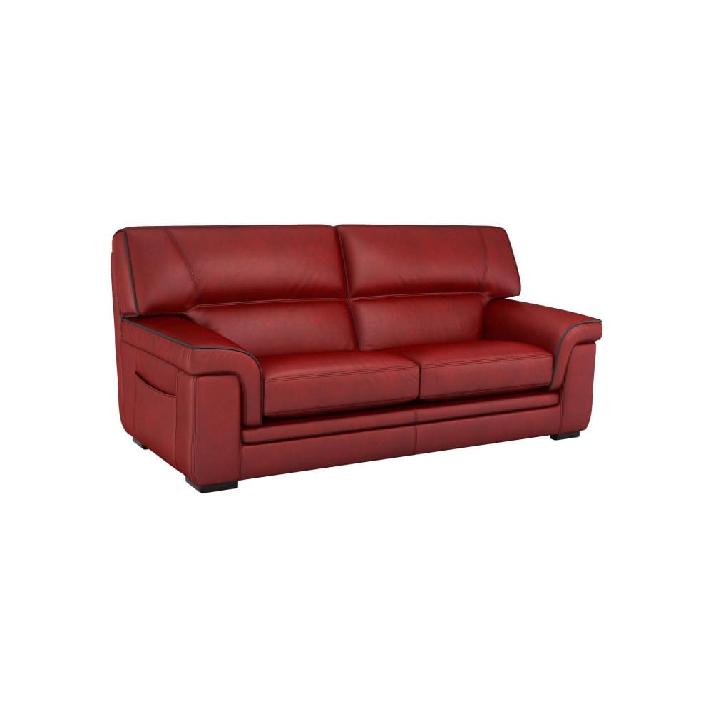 Canapé cuir 3 places rouge