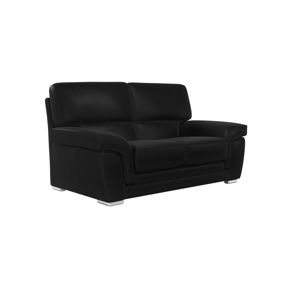 Canapé cuir 2 places noir