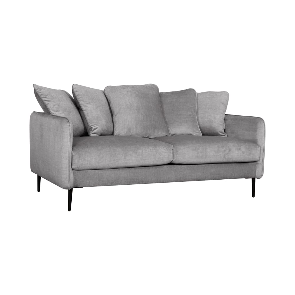 Canapé velours 3 places gris