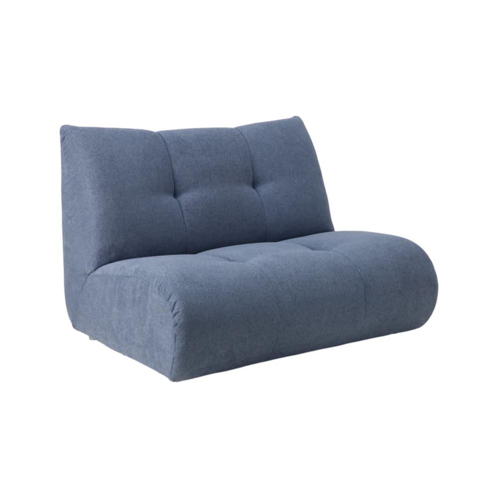 Grande chauffeuse en tissu 1,5 place bleu — Beyit