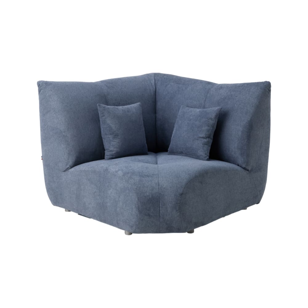 Angle pour canapé modulable tissu bleu