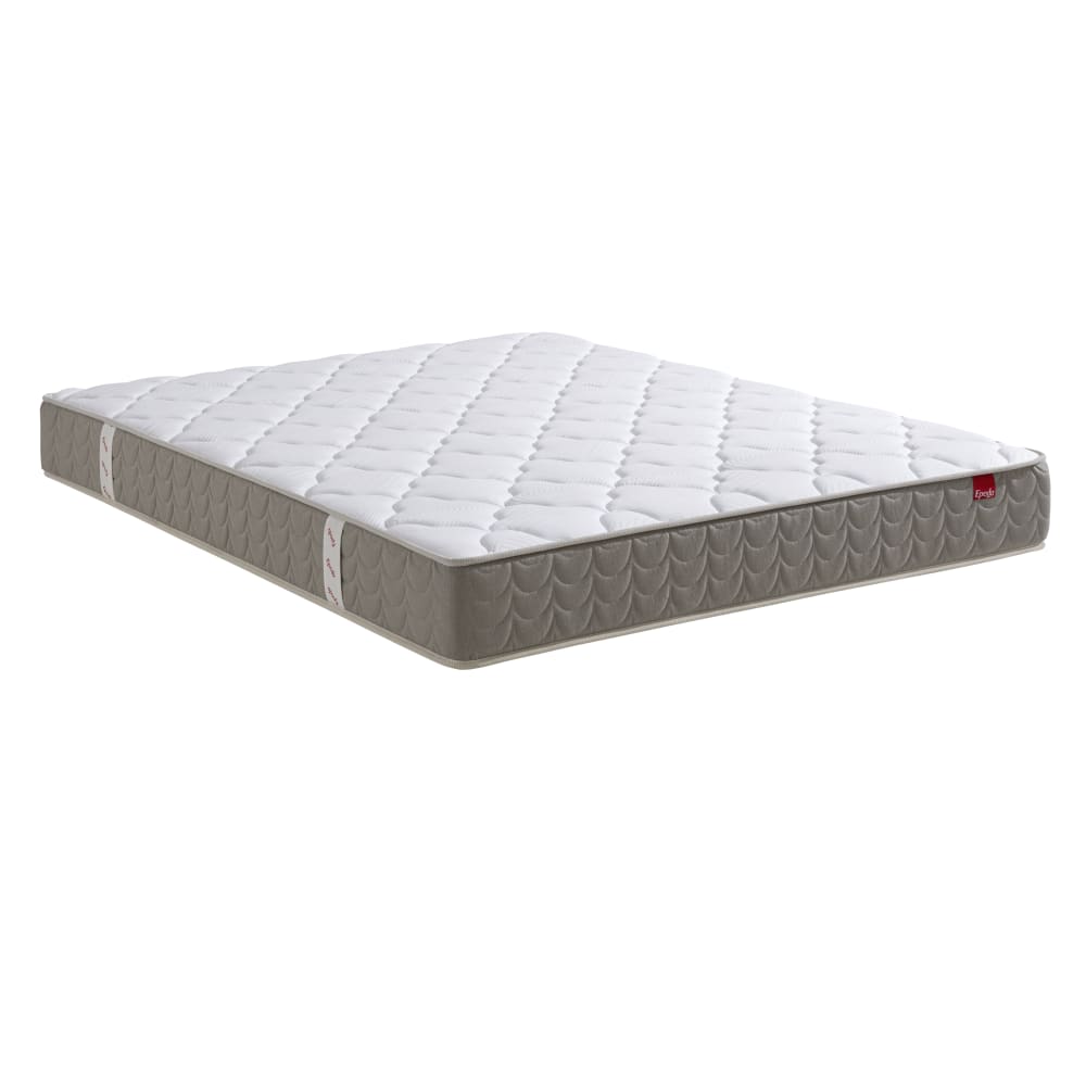Matelas ressorts ensachés 22 cm gris et blanc 180 x 200 cm