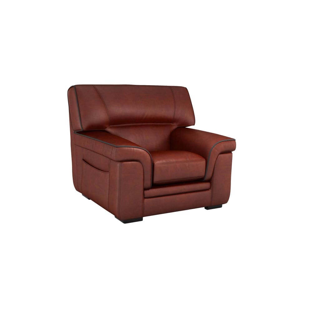 Fauteuil cuir H92 brandy