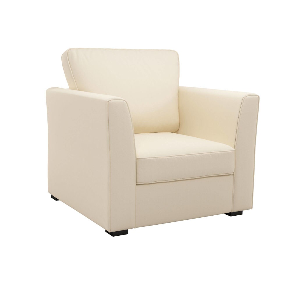 Fauteuil déhoussable tissu coton h85 beige Fauteuil déhoussable tissu coton h85 beige