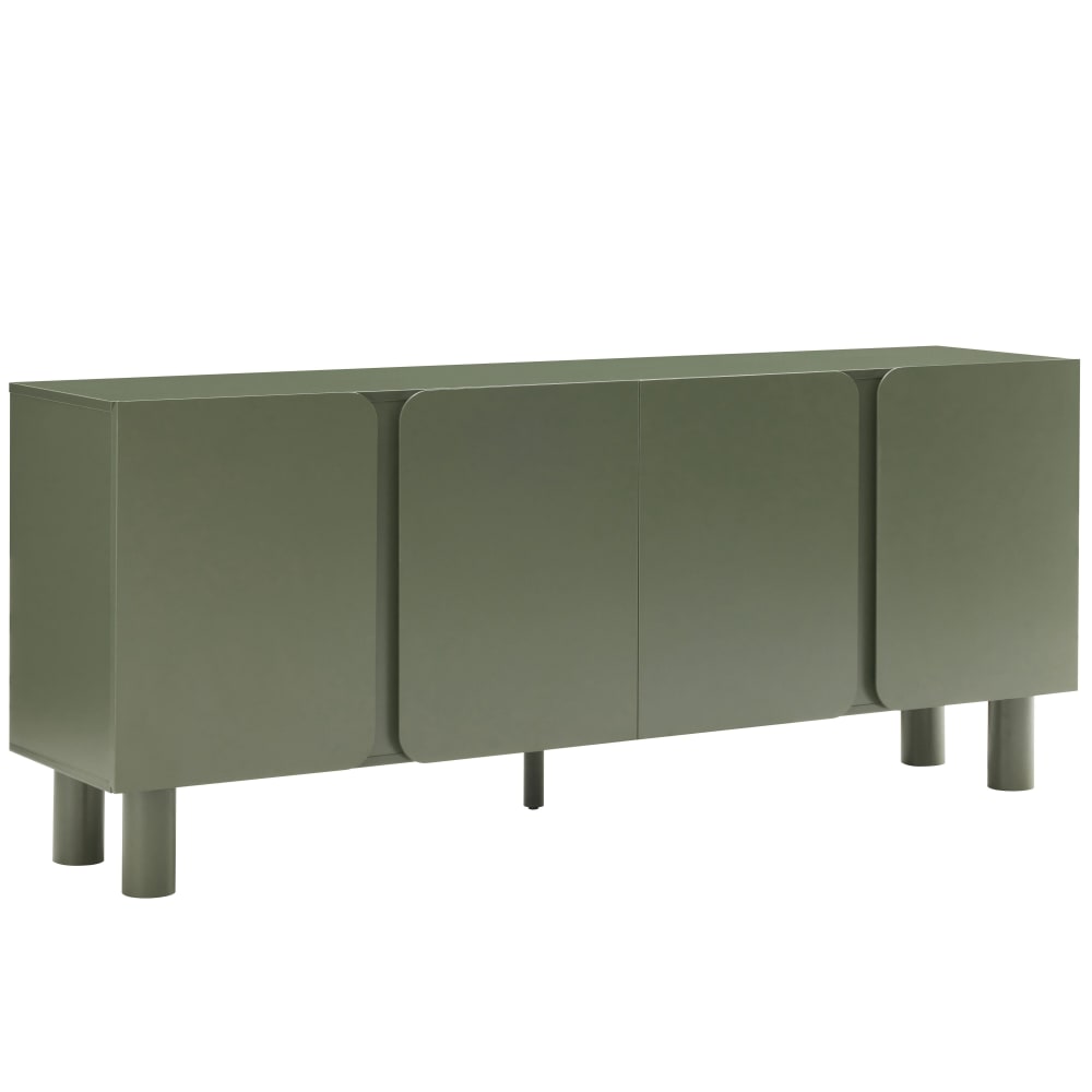 Buffet uni 4 portes L 180 cm vert olive