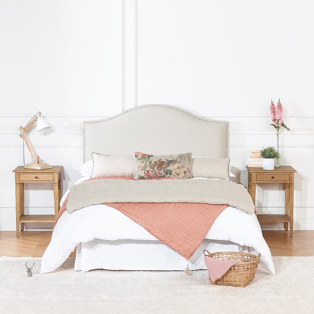 Kopfteil im Shabby-Chic-Stil aus Leinen und Baumwolle - Maisons