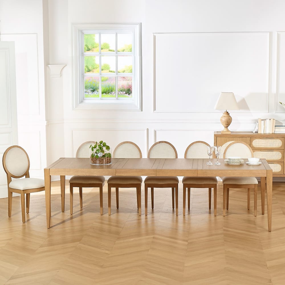 Table à manger 12 couverts en chêne, 280 x 100 cm