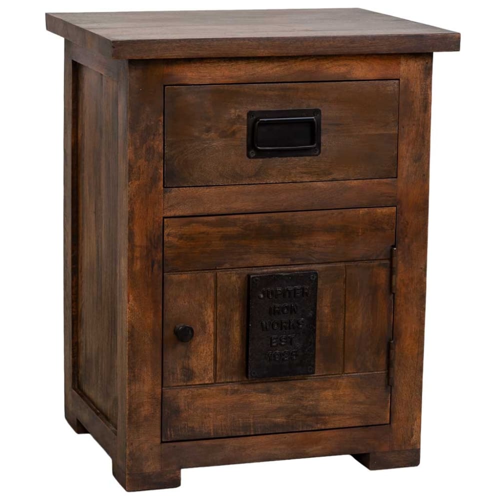 Wanderlust deco handgefertigter Beistelltisch aus Holz, 51x40x64 cm (H), Brauner, style landhaus Braun Holz