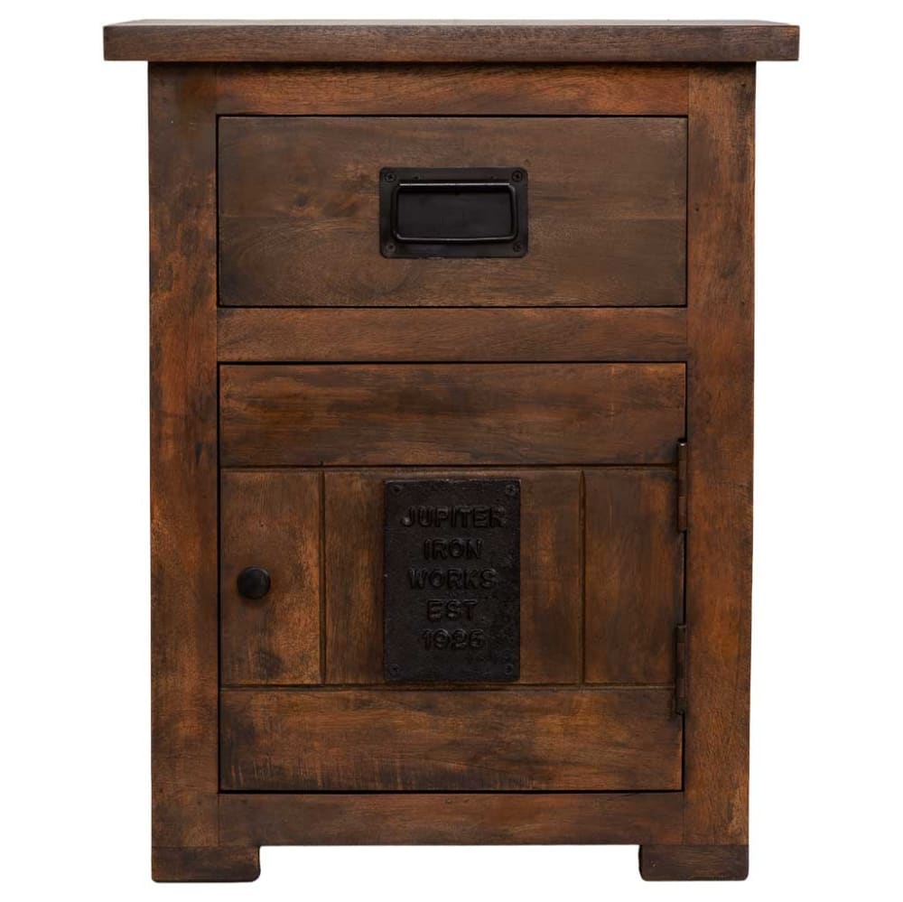 handgefertigter Beistelltisch aus Holz, 51x40x64 cm (H), Brauner,