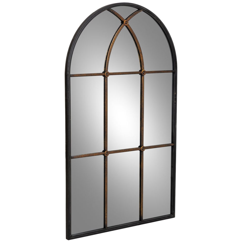 Miroir en fer noir 72 x 3 x 120,5 cm (h)