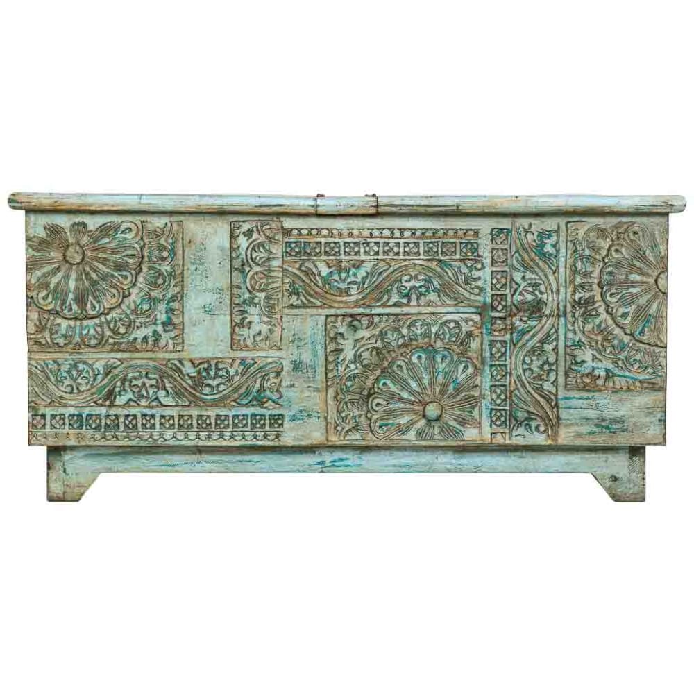 Holz-Couchtisch, 100x100x47 cm (H), Grün - Maisons Du Monde