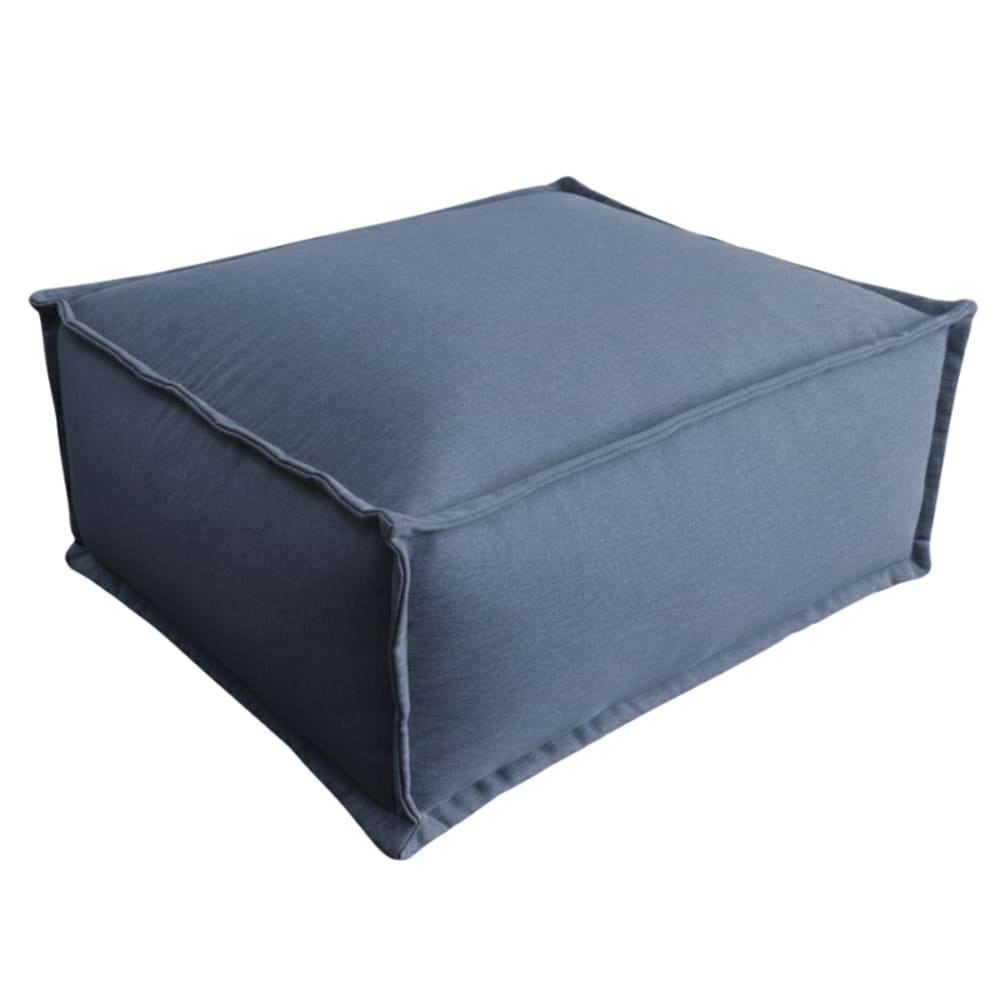 Module méridienne pour canapé modulable effet lin 80x60 cm gris foncé