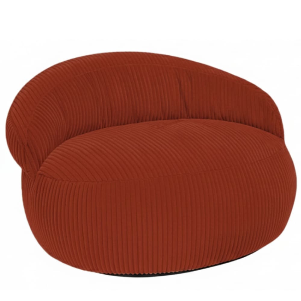 Pouf xxl déhoussable - velours rouge