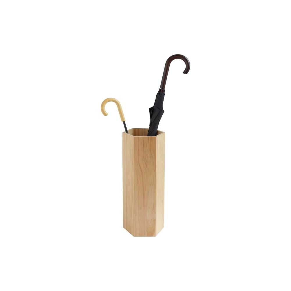 Porte parapluie en bois naturel 20 x 17,5 x 50 cm