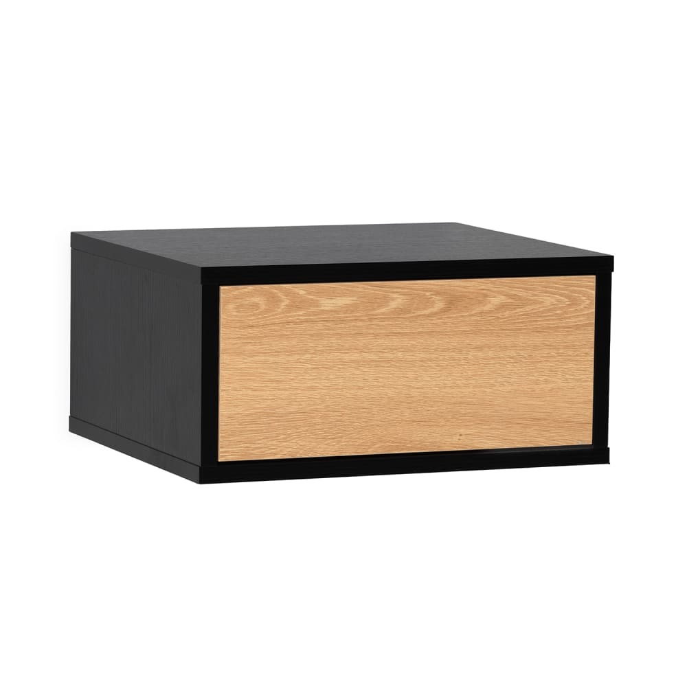 HOMN Schwebender Nachttisch 1 Schublade schwarz style modern - Spanplatte