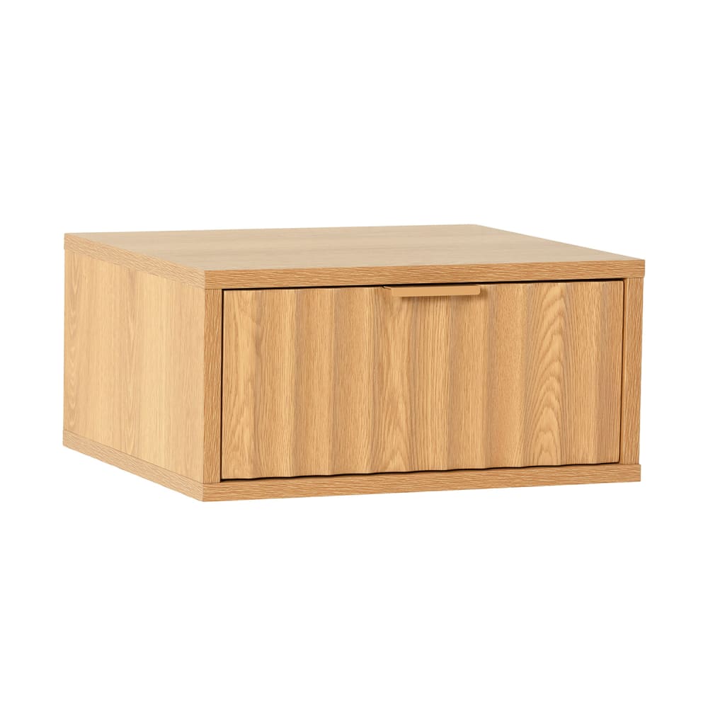 Table de chevet flottante 1 tiroir effet chêne