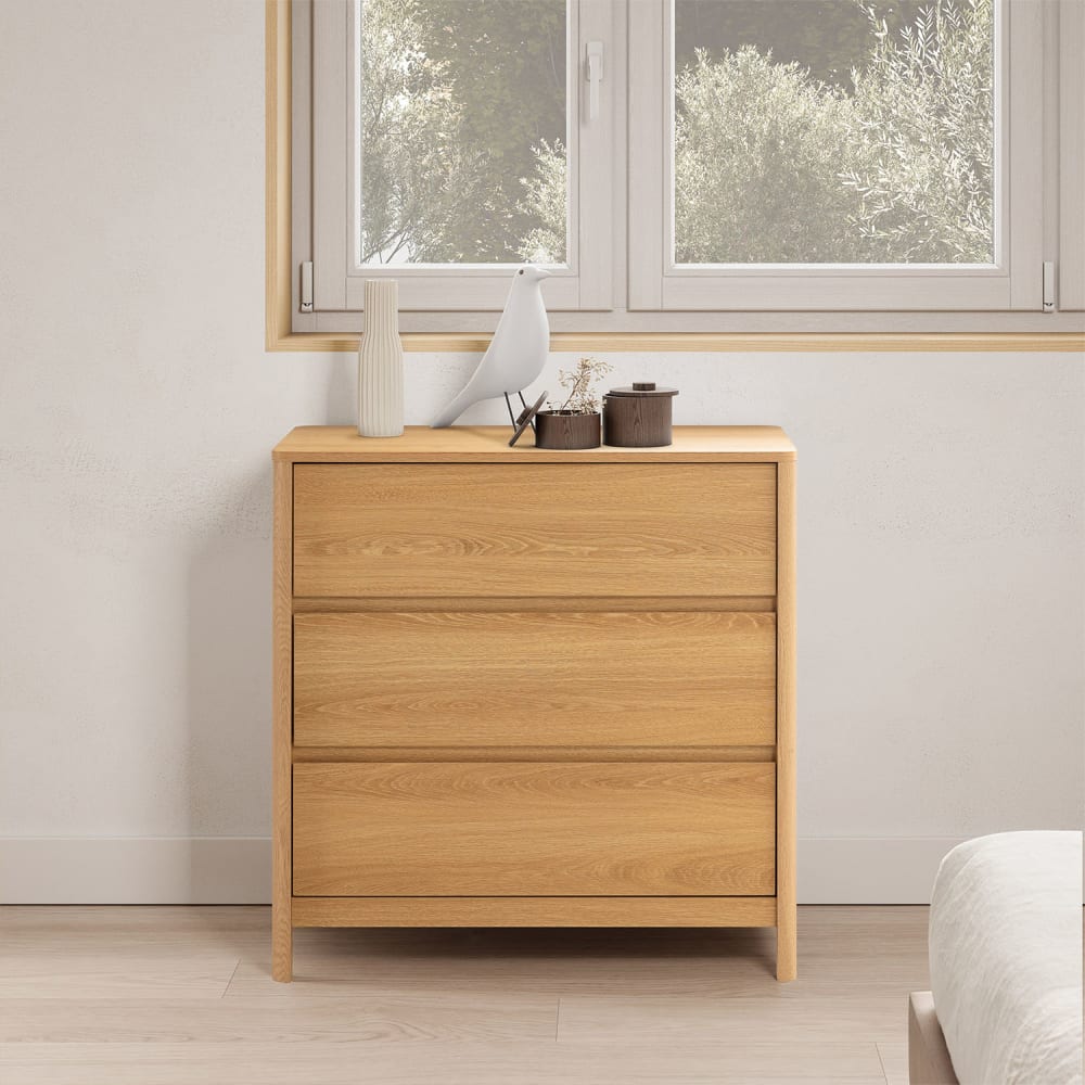 Kommode 3 Schubladen Eiche-Optik - Maisons Du Monde