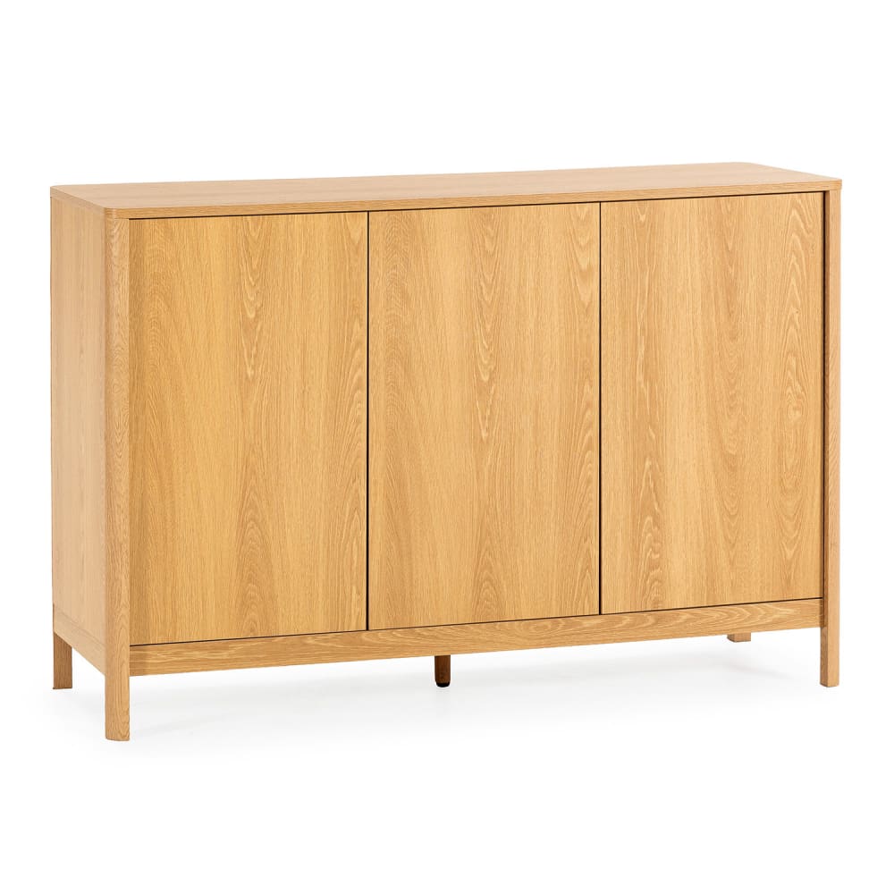 HOMN Sideboard 3 Türen Eiche-Optik style modern Braun Spanplatte