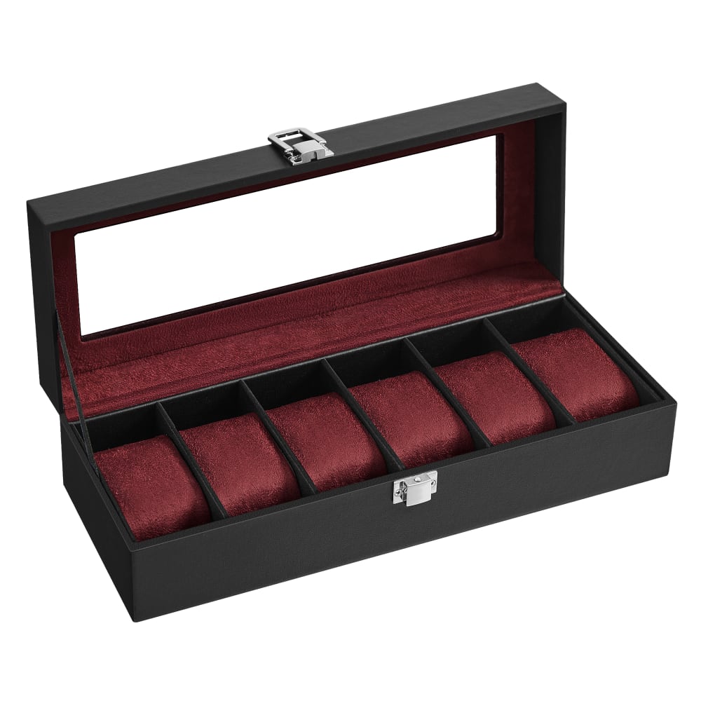 SONGMICS Caja de relojes con 6