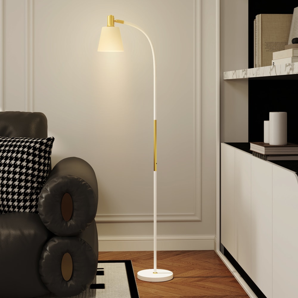 Lampadaire moderne réglable en hauteur 127-160 cm interrupteur blanc — vue 4