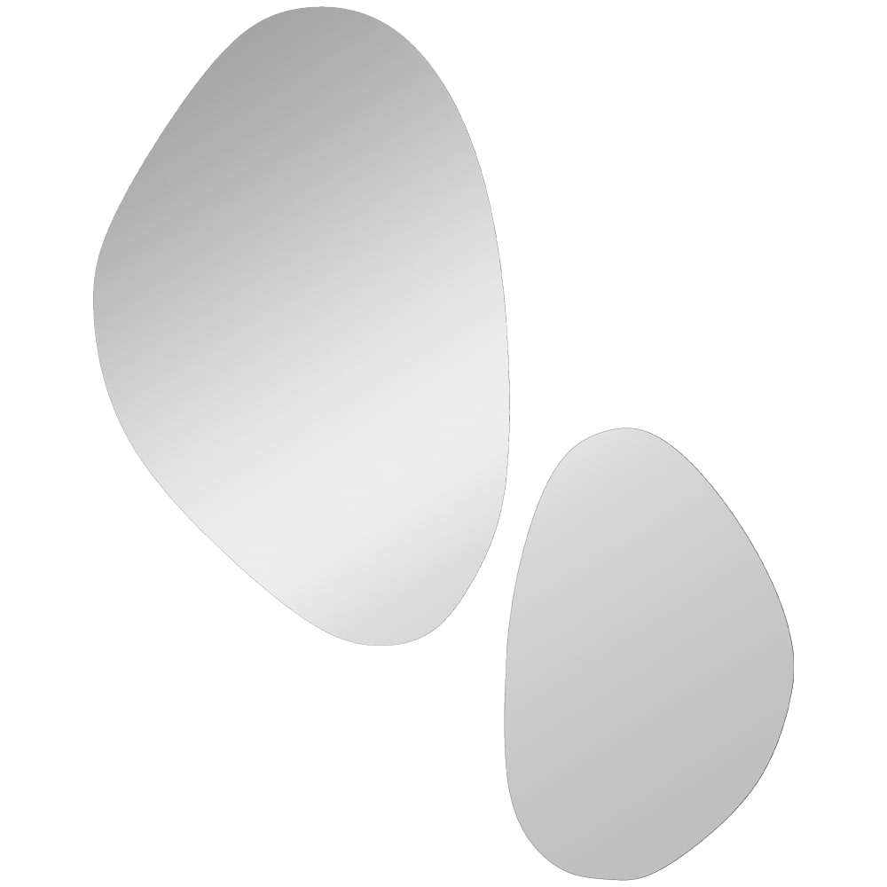 Homcom 2er-Set Wandspiegel, unregelmäßig & Metallrahmen schwarz style modern - Glas