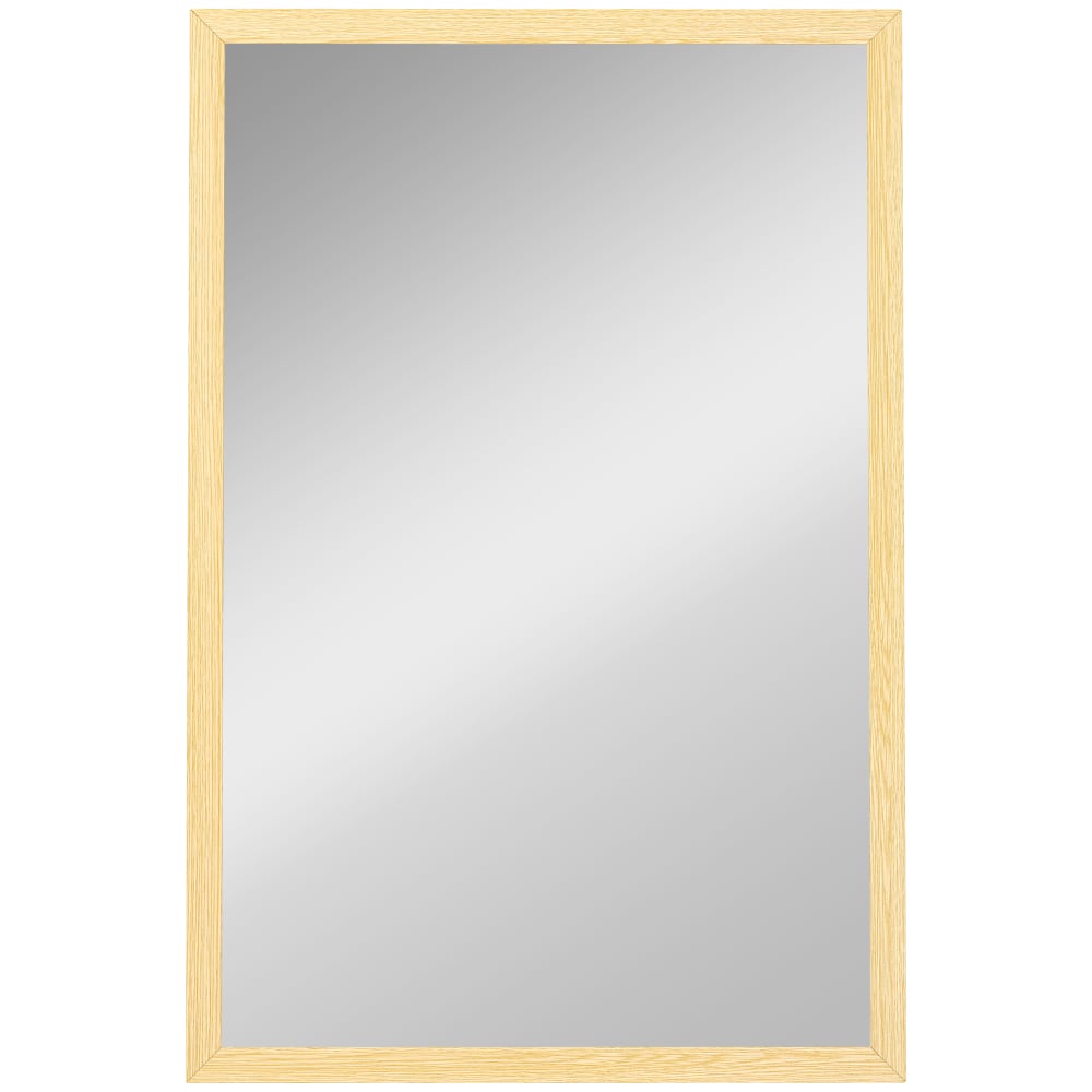 Miroir mural rectangulaire dim. 40L x 60H cm cadre bois naturel