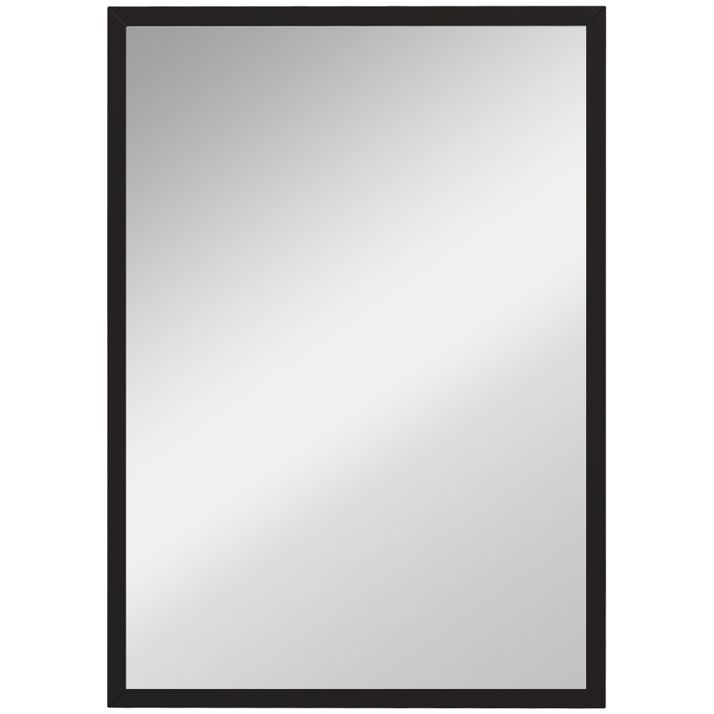 Homcom Wandspiegel Rechteck 50x70cm Holzrahmen schwarz style modern - Glas