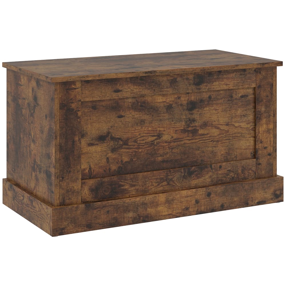Coffre rangement charnière - bois brun