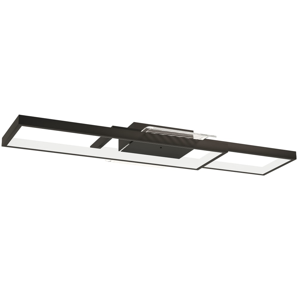 Homcom LED-Deckenleuchte 43W 3000,6000K 4600LM Stahl,Schwarzplastik style modern Schwarz Stahl
