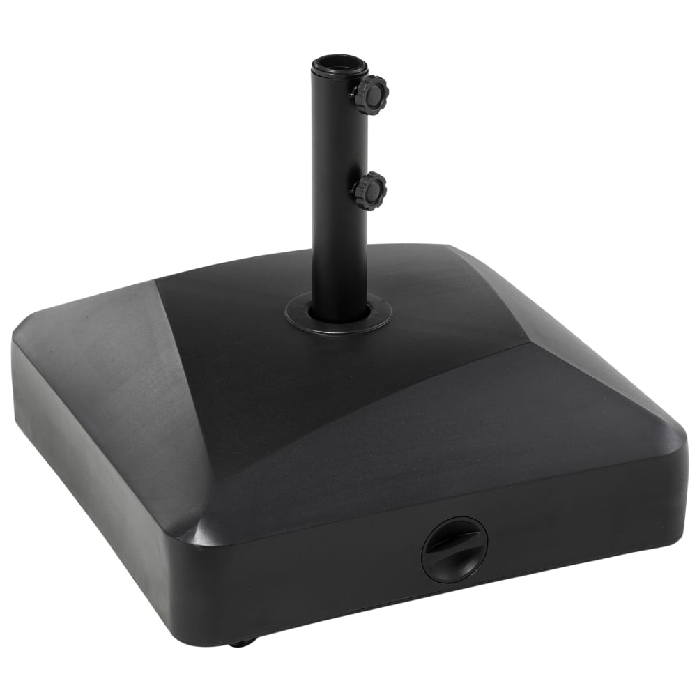 Support parasol base remplissage eau sable pe noir