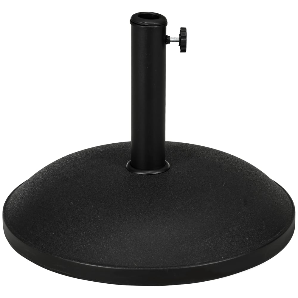 Support parasol rond 25 kg en ciment noir
