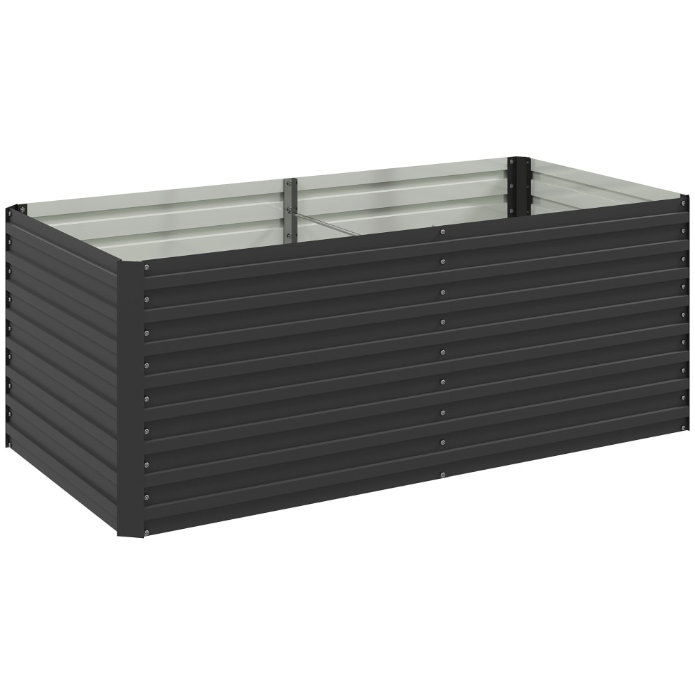 Jardinière surélevée galvanisée bordure de sécurité en acier gris