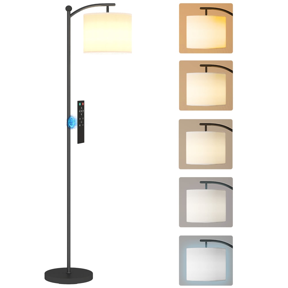 Lampadaire dimmable 2 températures de couleur télécommande noir